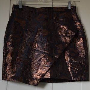 Copper and black skirt.